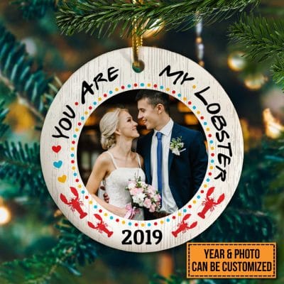 You Are My Lobster Personalized Photo Decorative Christmas Ornament Keepsake - Couple Valentine's Day Gifts