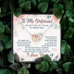To My Girlfriend From Boyfriend Day I Met You I Found My Missing Piece Interlocking Hearts Pendant Necklace