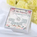 To My Girlfriend From Boyfriend The Day I Met You I Found My Missing Piece Love Knot Necklace Jewelry Gifts