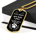 In My Heart You Hold A Place No One Could Ever Fill Dog Memorial Dog Tag Pendant Necklace