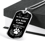 In My Heart You Hold A Place No One Could Ever Fill Dog Memorial Dog Tag Pendant Necklace