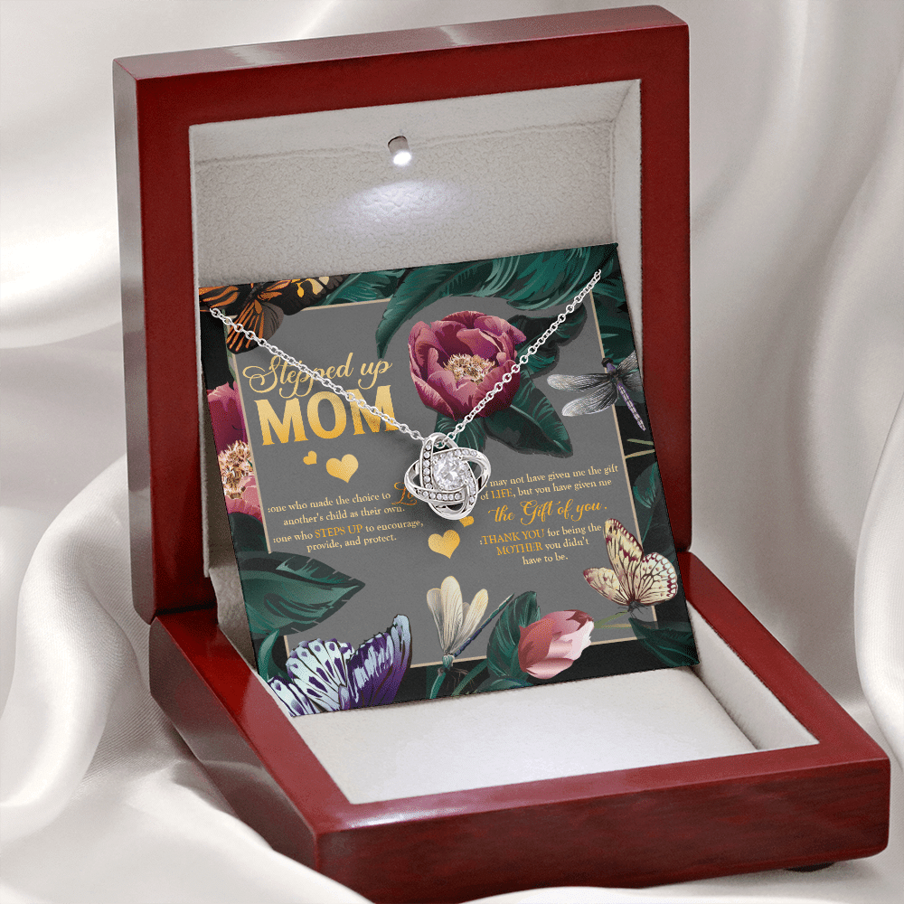 Stepped Up Mom One Who Made The Choice Love Another's Child As Their Own Love Knot Necklace Stepped Up Mom One Who Made The Choice Love Another's Child As Their Own Love Knot Necklace