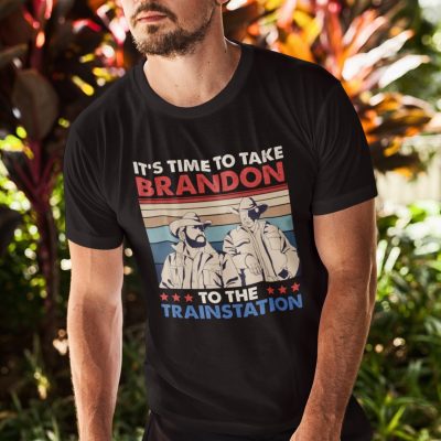 Alternative view of It's Time To Take Brandon To The Train Station Vintage Funny T-Shirt