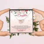 To My Daughter From Mom Wish You The Strength To Face All The Challenges Interlocking Hearts Pendant Necklace