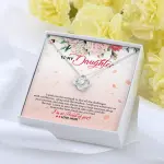To My Daughter From Mom I Wish You The Strength To Face All The Challenges Love Knot Necklace Jewelry