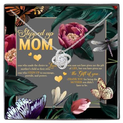 Stepped Up Mom One Who Made The Choice Love Another's Child As Their Own Love Knot Necklace