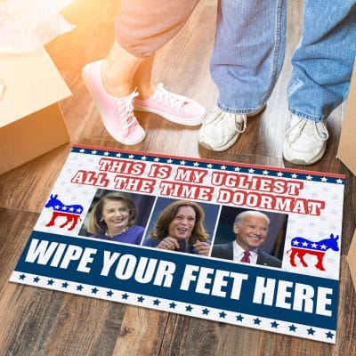 Alternative view of This Is My Ugliest All The Time Doormat Wipe Your Feet Here Funny Biden Kamala Nancy Outdoor Indoor House Doormat