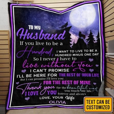 Personalized To My Husband From Wife Blanket - Gifts To Him Husband Fleece Blanket