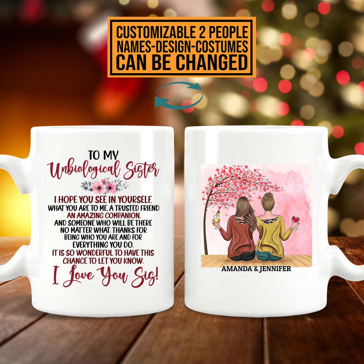 4VT. To My Unbiological Sister Mug mug mk1