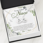 To My Badass Niece I Wish You The Strength To Face Challenges Infinity Heart Necklace - Niece Birthday Gifts