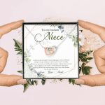 To My Badass Niece I Wish You The Strength To Face Challenges Interlocking Hearts Necklace - Niece Birthday Gifts