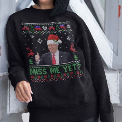 Alternative view of Trump Miss Me Yet Funny Trump Ugly Christmas Sweater T-shirt - Hoodie - Sweatshirt