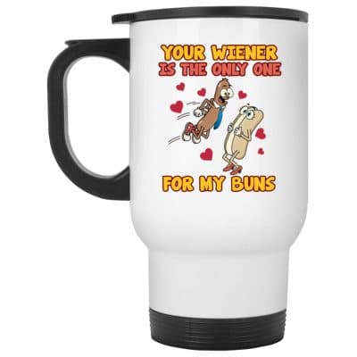 14 oz. White Travel Mug