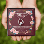 To My Girlfriend's Mom Forever Heart Pendant Necklace - Mother's Day Gift For Girlfriend's Mom