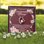 To My Girlfriend's Mom Forever Heart Pendant Necklace - Mother's Day Gift For Girlfriend's Mom