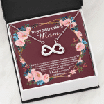 To My Girlfriend's Mom Infinity Heart Pendant Necklace - Mother's Day Gift For Girlfriend's Mom