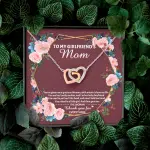 To My Girlfriend's Mom Interlocking Hearts Pendant Necklace - Mother's Day Gift For Girlfriend's Mom