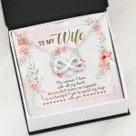 To My Wife From Husband The Woman I Love With All My Heart Infinity Heart Pendant Necklace - Valentines Gifts