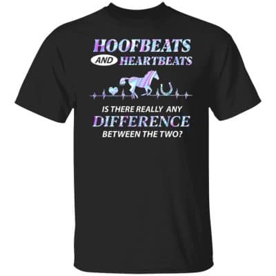 6VT. Hoofbeats And Heartbeats, Black, Unisex T-Shirt