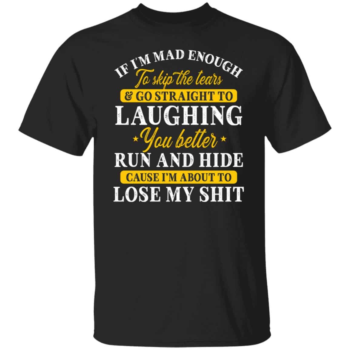 laugh tee, Black, Unisex T-Shirt