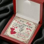 To My Wife Once Upon A Time I Became Yours and You Became Mine Love You Forever Double Hearts Pendant Necklace