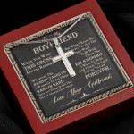 To My Boyfriend When You Wear This Cross Always Remember Christian Cross Pendant Necklace