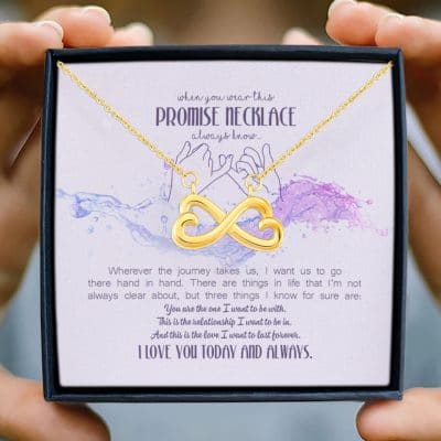 Alternative view of When You Wear This Promise Necklace Forever Infinity Love Necklace - Jewelry Gifts For Her Girlfriend Wife