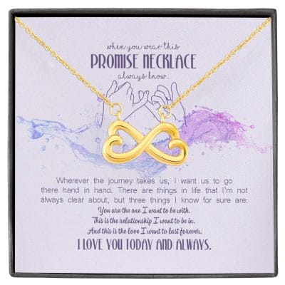 When You Wear This Promise Necklace Forever Infinity Love Necklace - Jewelry Gifts For Her Girlfriend Wife