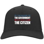 1VT. The Bigger The Government, Black, Twill Cap