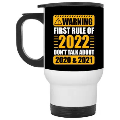 14 oz. White Travel Mug