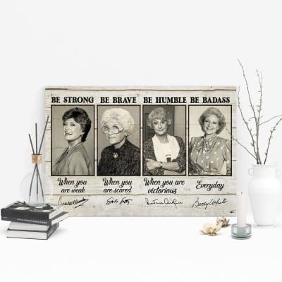 Alternative view of Be Strong Golden Be Brave Girl Be Humble Golden Be Badass Framed Canvas - Unframed Poster