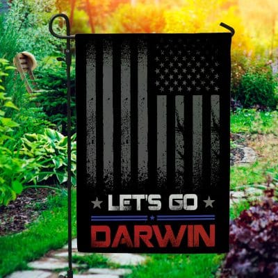 Let's Go Darwin American Flag Funny Political Garden Flag - House Flag