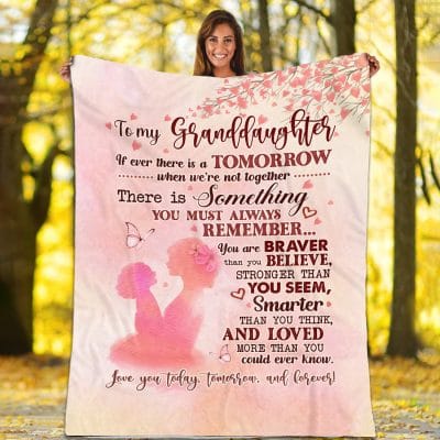 Alternative view of To My Granddaughter If Ever There Is A Tomorrow Fleece Blanket - Daughter You Are Braver Blanket