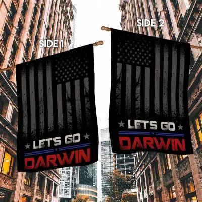Alternative view of Let's Go Darwin American Flag Funny Political Garden Flag - House Flag