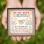 Valentines Gifts for Her To My Wife I Didn't Marry You so I Could Live with You Interlocking Hearts Pendant Necklace