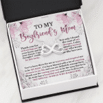 To My Boyfriend's Mom Thank You For Welcoming Me Infinity Heart Pendant Necklace