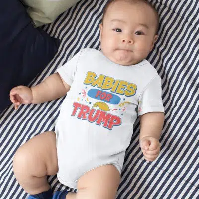 Alternative view of Babies For Trump Funny Baby Onesie - Trump Baby Infant Bodysuit