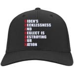 3 HG. Biden's Recklessness_hat, Black, Twill Cap