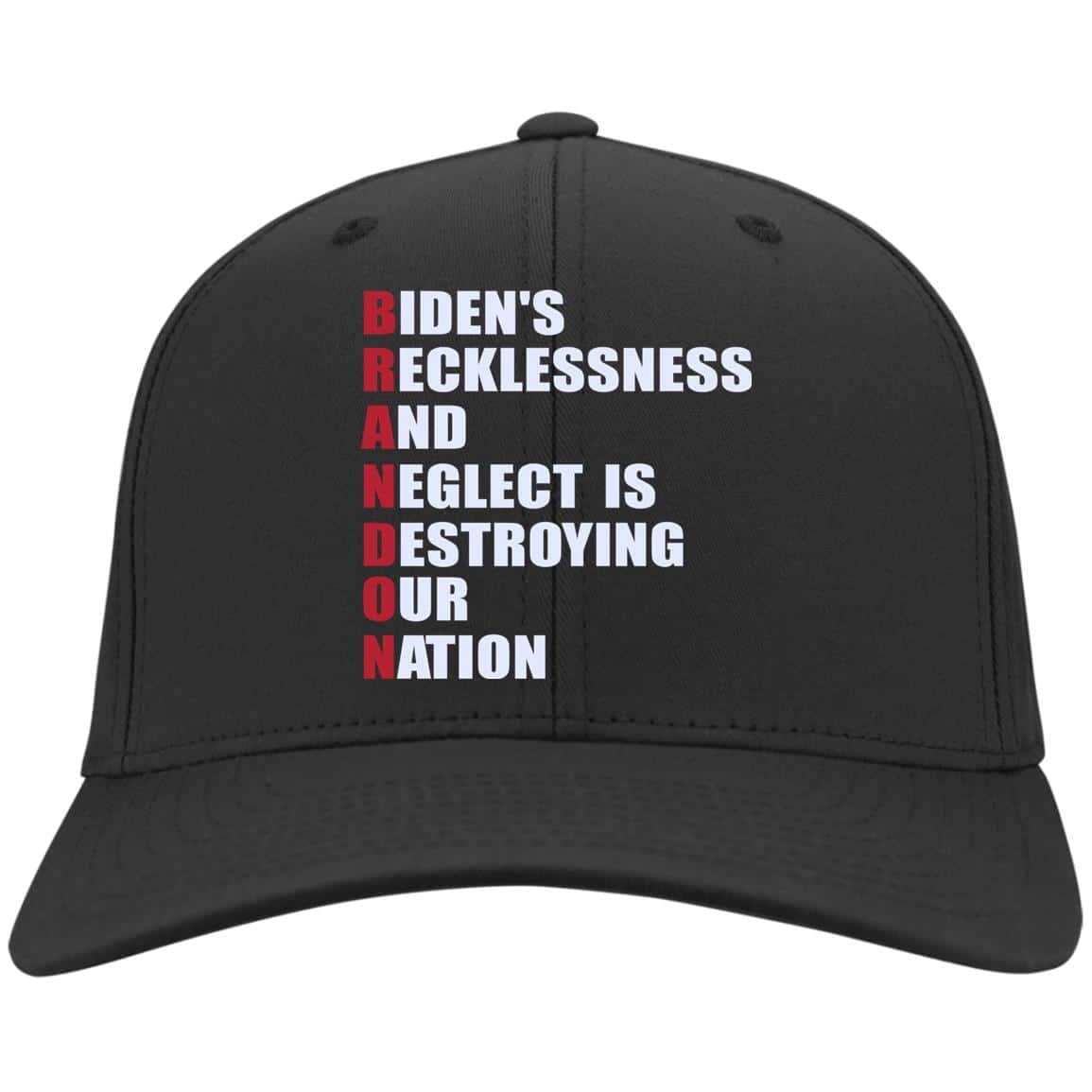 3 HG. Biden's Recklessness_hat, Black, Twill Cap