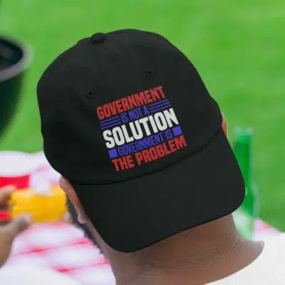 Alternative view of Government Is Not The Solution Government Is The Problem Anti Joe Biden Twill Cap - Snapback Hat