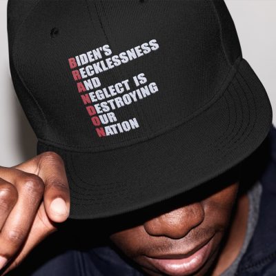 Alternative view of Brandon Biden Recklessness And Neglect Is Destroying Our Nation Anti Biden Twill Cap - Snapback Hat