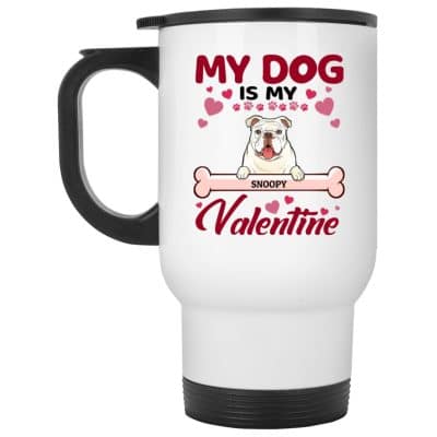 14 oz. White Travel Mug