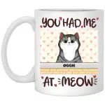 Personalized You had me, White, 11 oz. White Mug