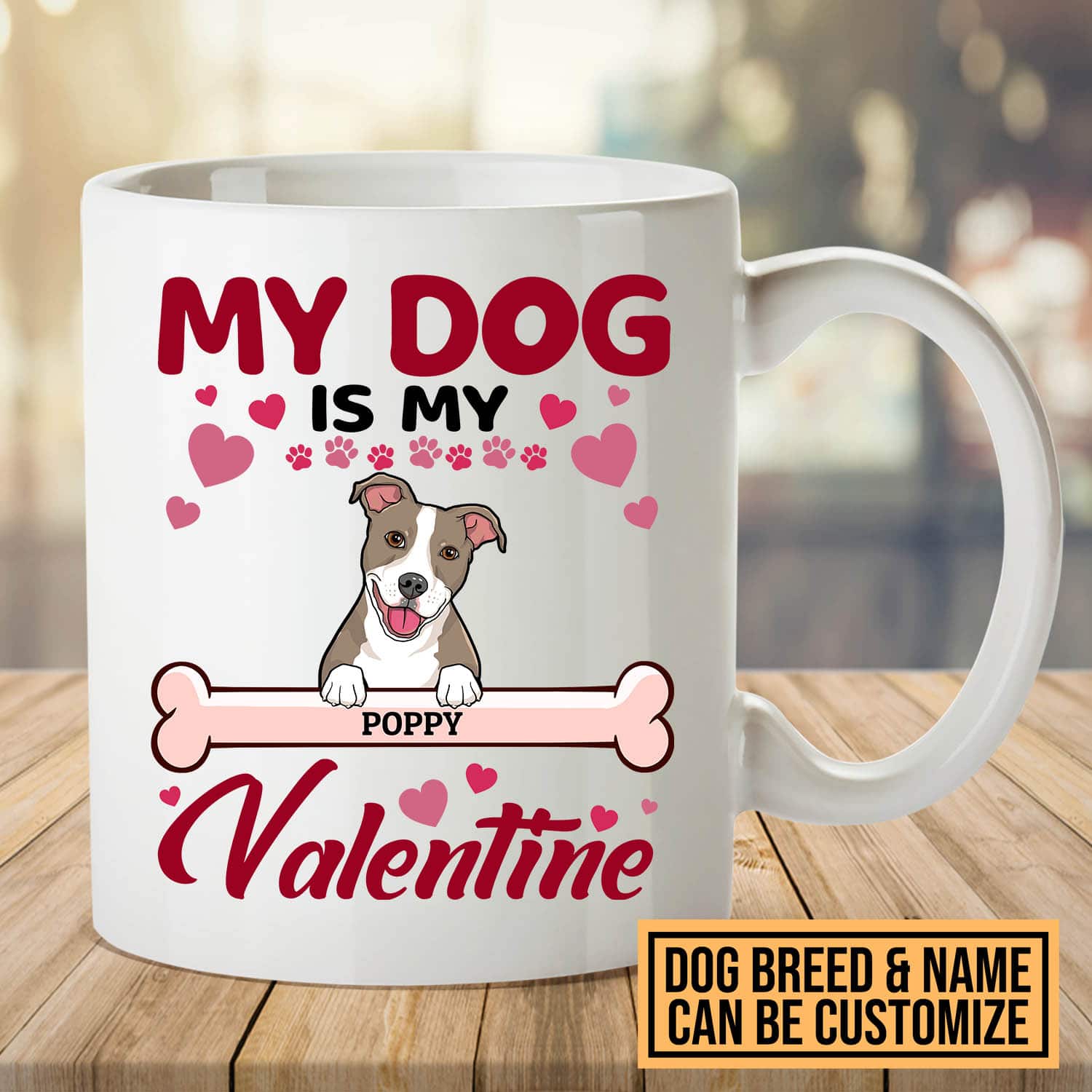 4VT. My Dog Is My Valentine Mug mk1