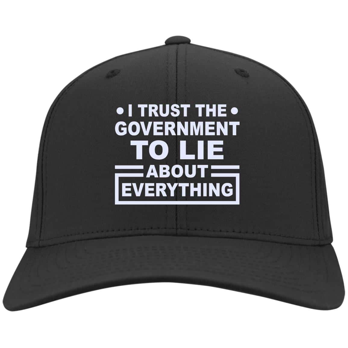 2VT. I Trust The Government Hat, Black, Twill Cap