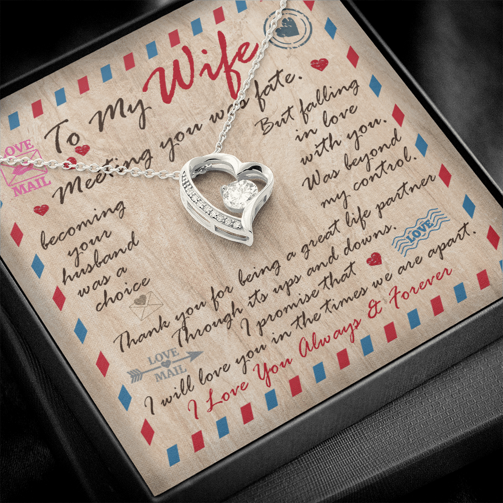 Husband to My Wife Meeting You Was Fate Becoming Your Husband Was a Choice Forever Love Pendant Necklace Husband to My Wife Meeting You Was Fate Becoming Your Husband Was a Choice Forever Love Pendant Necklace