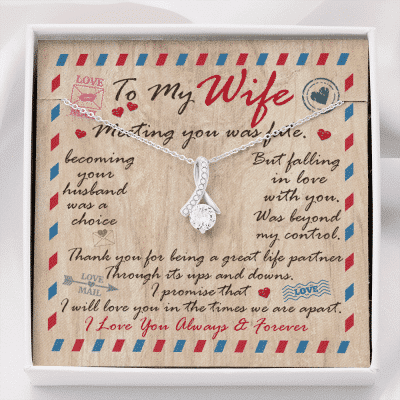 Husband to My Wife Meeting You Was Fate Becoming Your Husband Was a Choice Alluring Beauty Necklace - Alluring Beauty Necklace