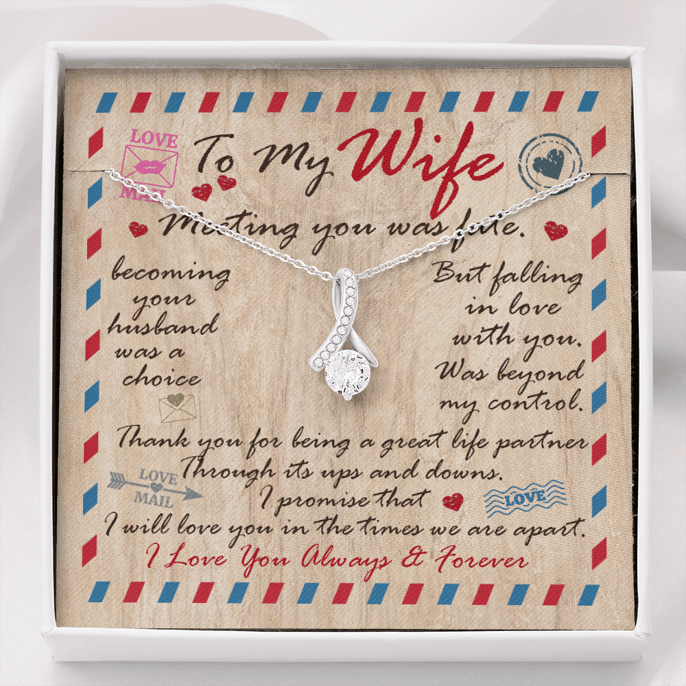 Husband to My Wife Meeting You Was Fate Becoming Your Husband Was a Choice Alluring Beauty Necklace - Alluring Beauty Necklace Husband to My Wife Meeting You Was Fate Becoming Your Husband Was a Choice Alluring Beauty Necklace - Alluring Beauty Necklace