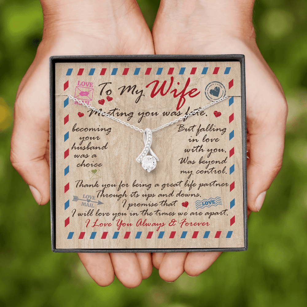 Husband to My Wife Meeting You Was Fate Becoming Your Husband Was a Choice Alluring Beauty Necklace Husband to My Wife Meeting You Was Fate Becoming Your Husband Was a Choice Alluring Beauty Necklace