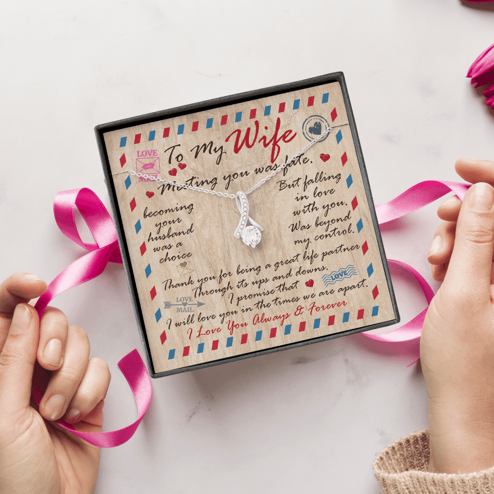 Husband to My Wife Meeting You Was Fate Becoming Your Husband Was a Choice Alluring Beauty Necklace Husband to My Wife Meeting You Was Fate Becoming Your Husband Was a Choice Alluring Beauty Necklace